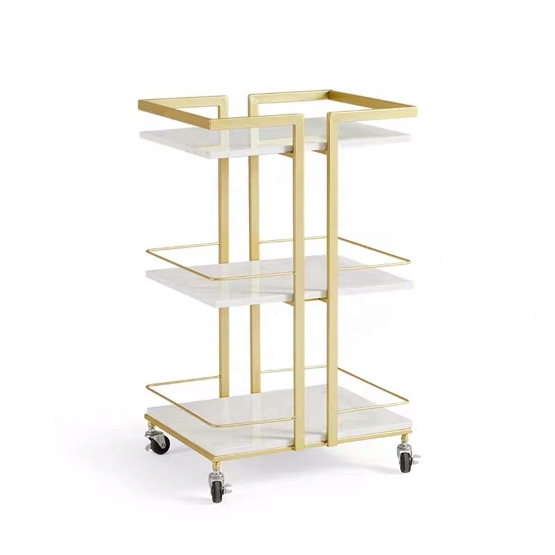Nordic marble mobile trolley beauty salon nail salon hair salon bath center restaurant dining car