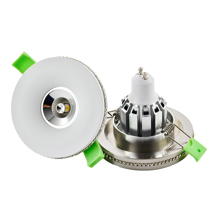 Indoor LED Lamp Spotlight Frame MR16 GU10 GU5.3 Downlight Housing Rings Recessed crystal Light Downlight Trim Ring