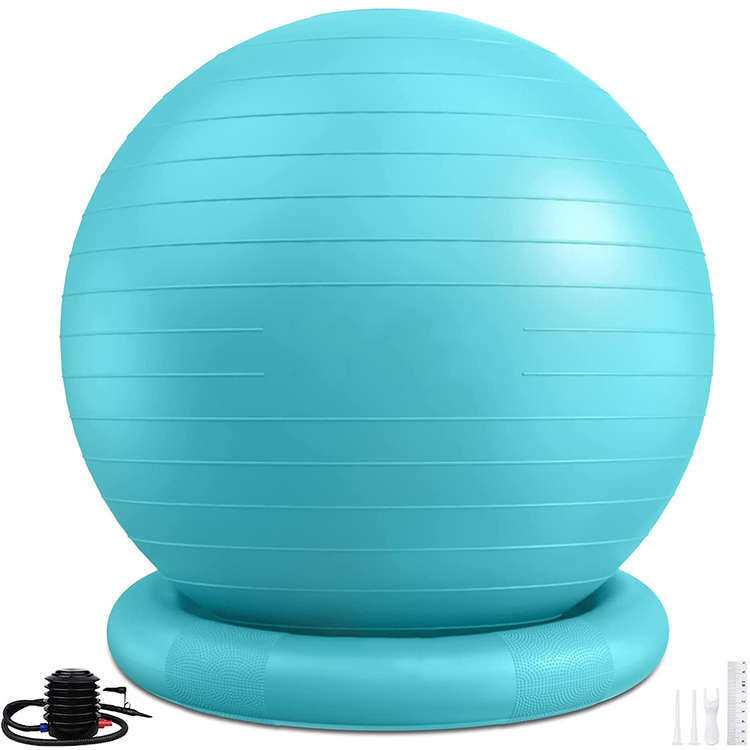 New Style Fitness Inflatable Anti Burst PVC Exercise GYM Yoga Ball with resistance bands