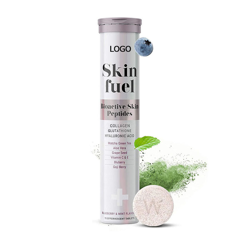 Professional OEM Services Private Label Blueberry Flavor Skin Health Support Collagen Effervescent Tablet