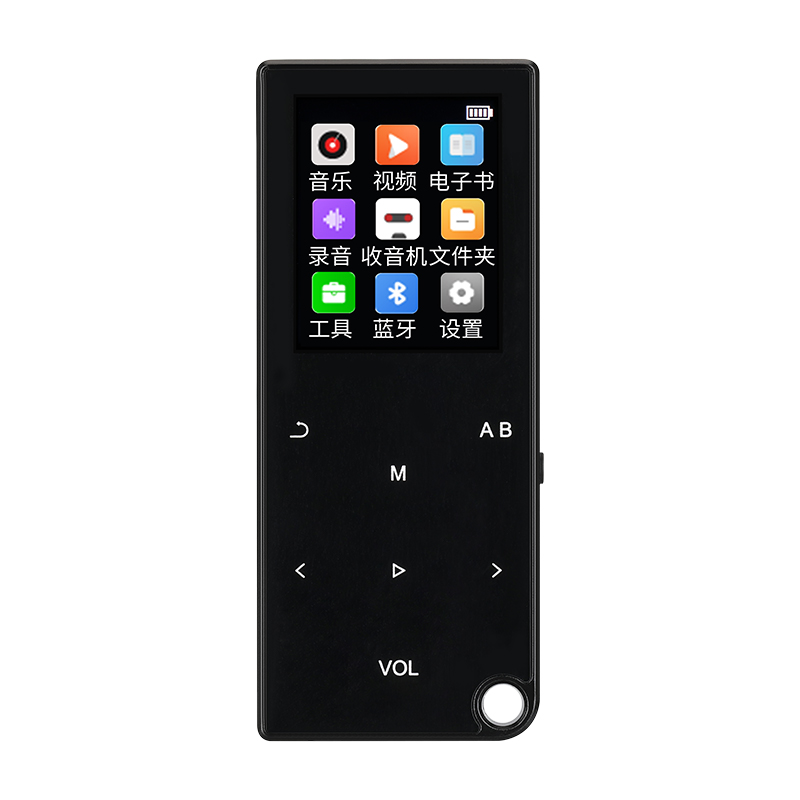 Newest full touch button lager screen mini wireless Blutooth MP3 MP4 music Player with built-in speaker