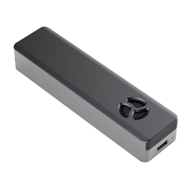 USB3.1 dual protocol ssd case with cooling fan m.2 nvme adapter ssd enclosure rigid both SATA NVME Type C PCIe m.2 ssd enclosure