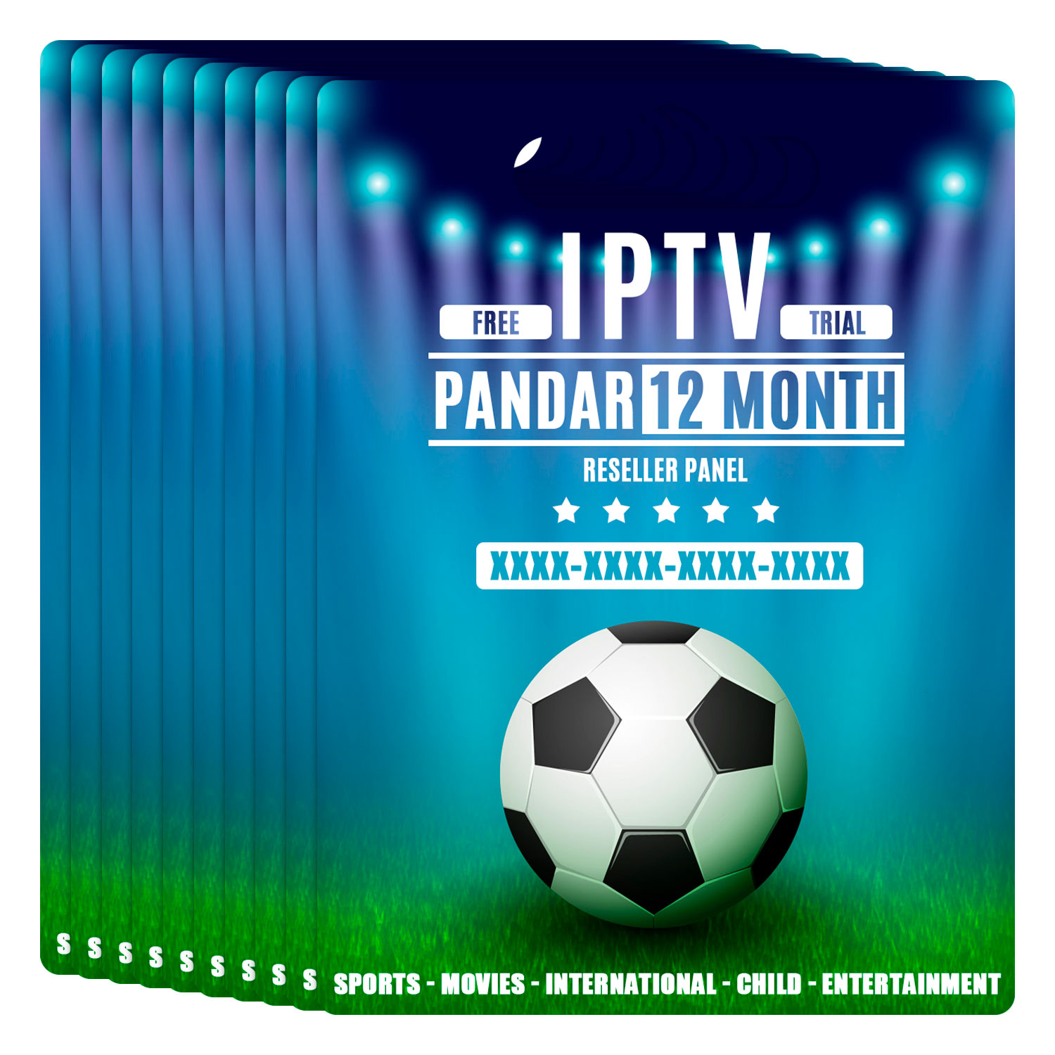 2021 World IPTV код Бесплатная пробная версия pandar телеприставка реселлер панель m3u iptv подписка Android tvbox 12 месяцев 10 шт комбинация