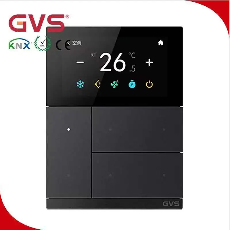 2022 NEW KNX EIB GVS Smart Home System Products Wall Switches Touch Screen WALTZ Panel Metal Plastic Gray Sliver Golden KNX