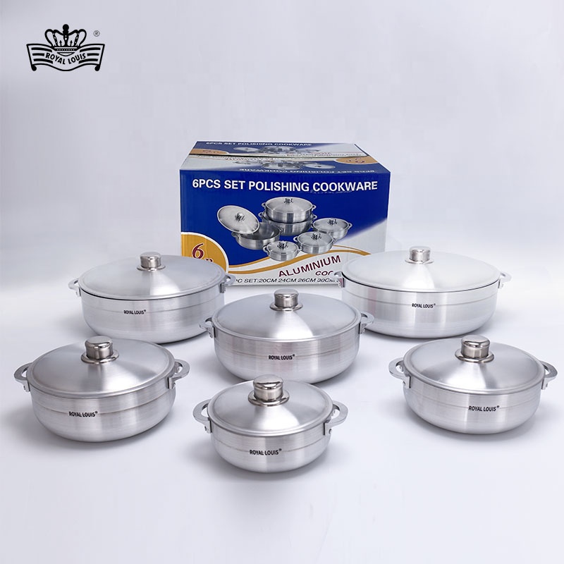 Sanding aluminum 13pcs cooking pot set with lid casserole sauce pan stockpot cookware african aluminum pots and pans kitchenware