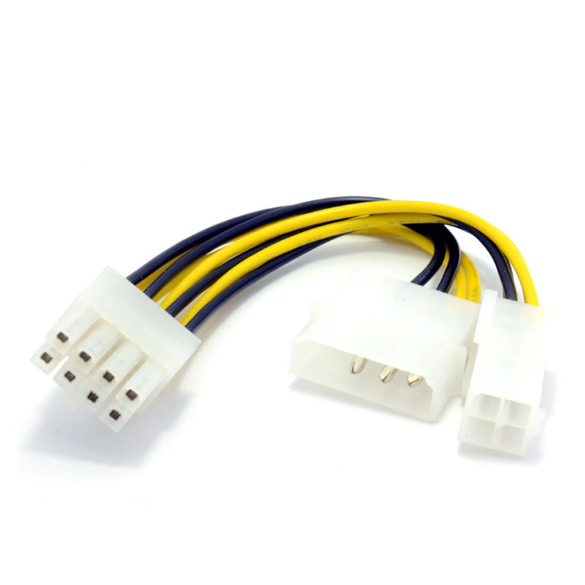 4 pin блок питания ATX & 4 pin LP4 molex на 8 pin EPS кабель адаптера питания