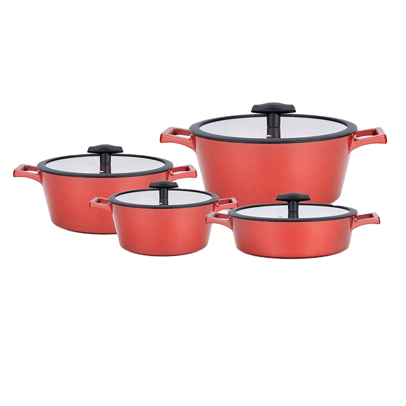 Kitchen accessories cast Aluminum non stick cookware sets RETRO shape