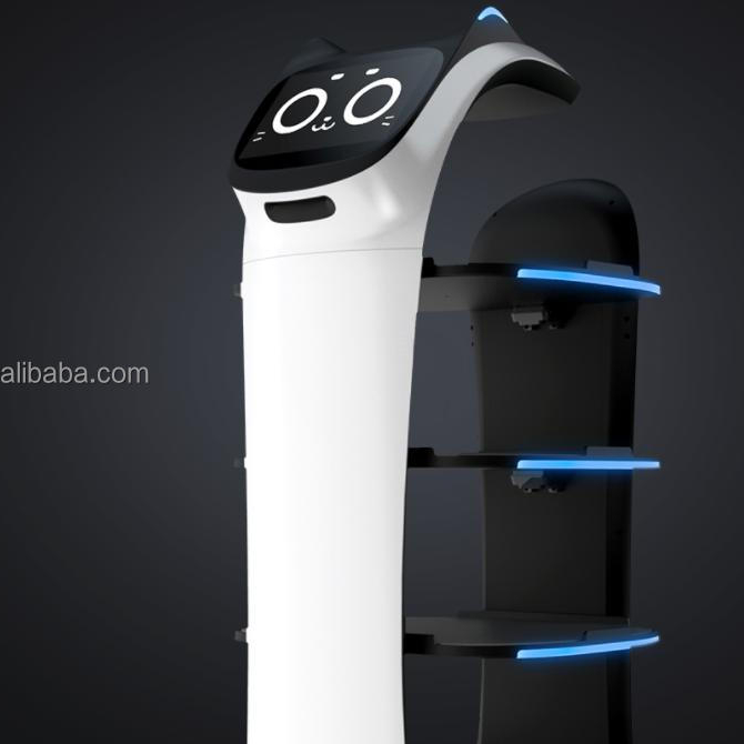 BellaBot Smart Waiter Robot Industry-exclusive Dual SLAM Solution for Full Coverage in Any Scenario 3D Omnidirectional Obstacle