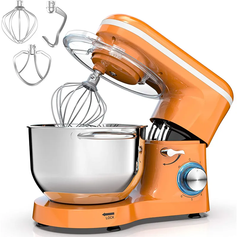 600W 1400W Powerful Pancake Batter Mixer 6-Speed Low Noise Pizza Stand Mixer