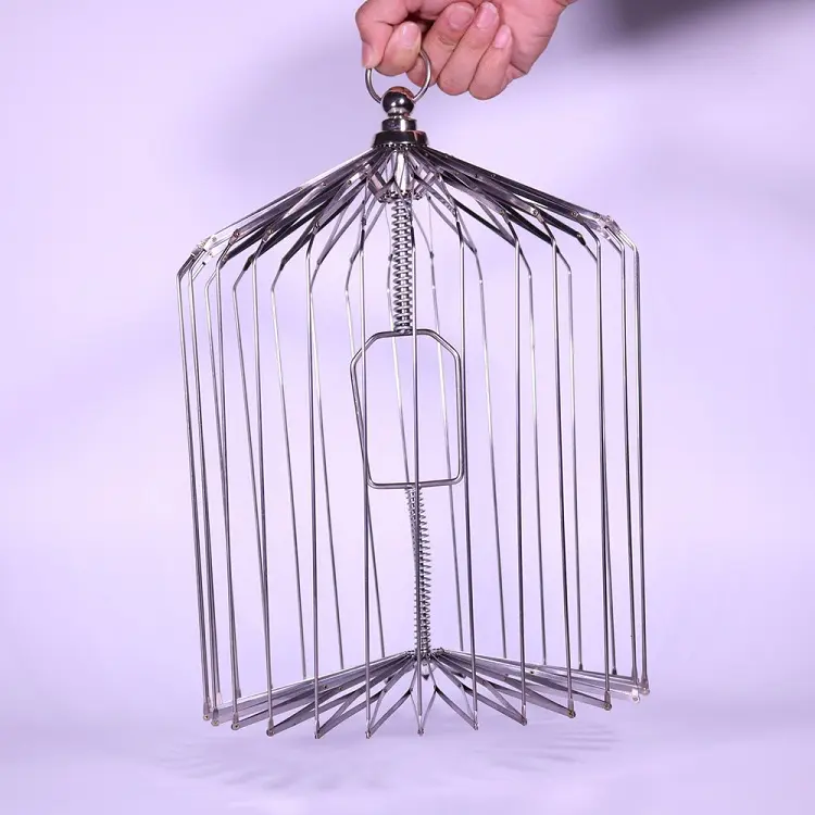 Desalen S Size Foldable Stage Magic Props Vanishing Bird Cage Tricks Dove Appearing Cage