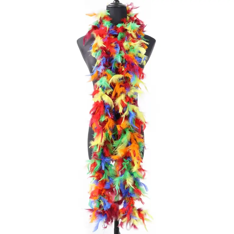Радужное перо боа разноцветное перо боа для ожерелья маскарадный аксессуар для вечеринки