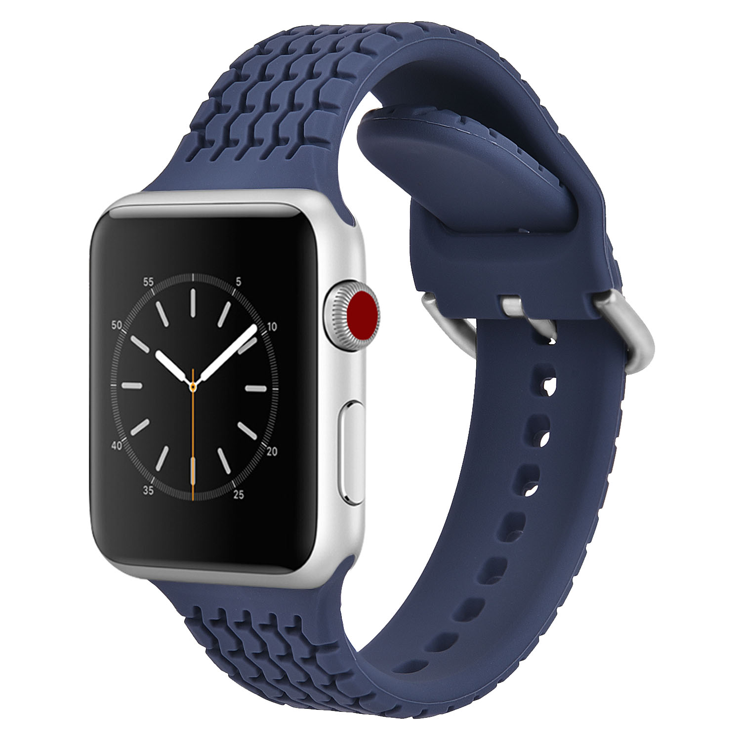 Модный крутой силиконовый спортивный ремешок для Apple Watch Series 3 4 5 6/SE 38 мм 40 мм 42 мм 44 мм