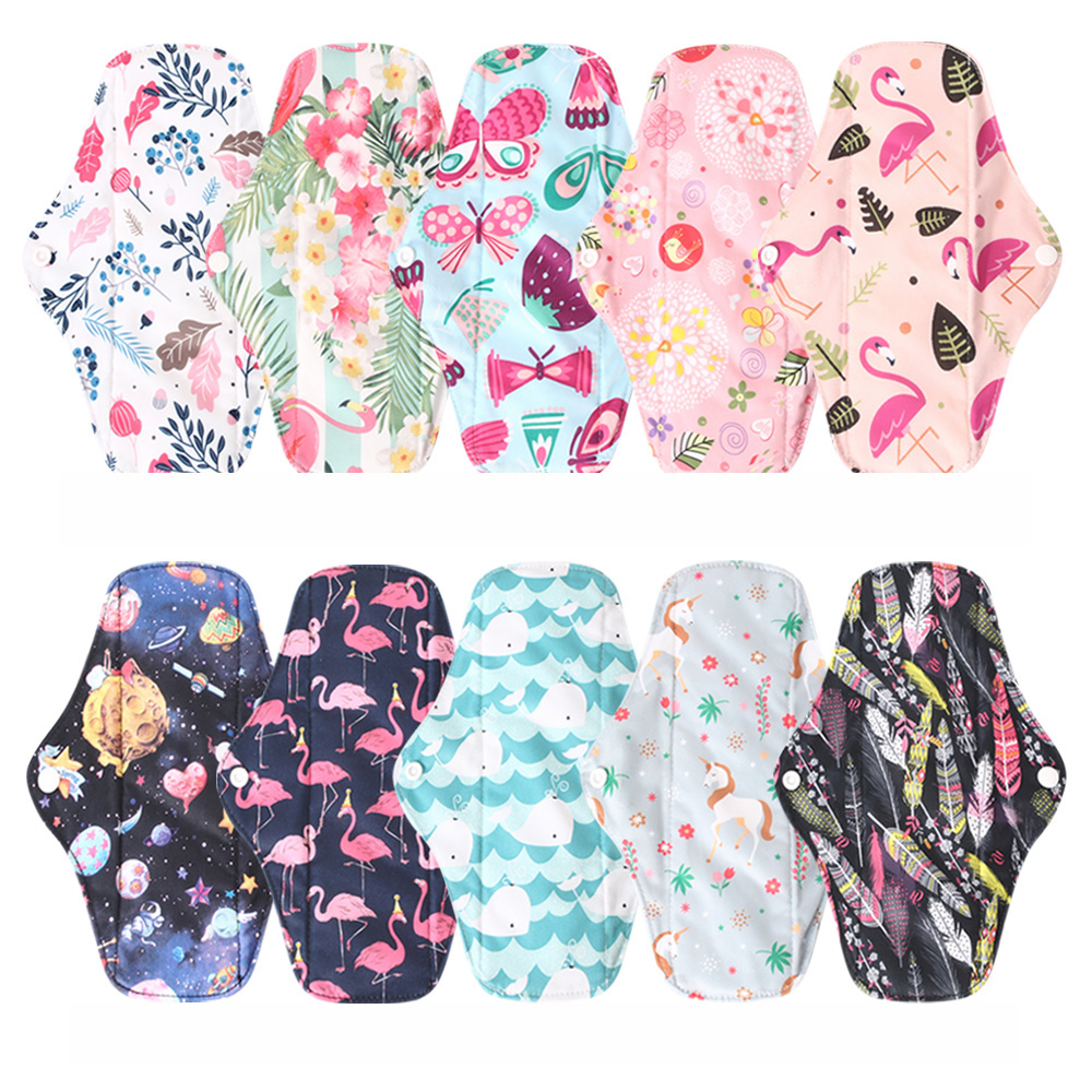 New ideal anti slip waterproof reusable cloth sanitary menstrual pads for women