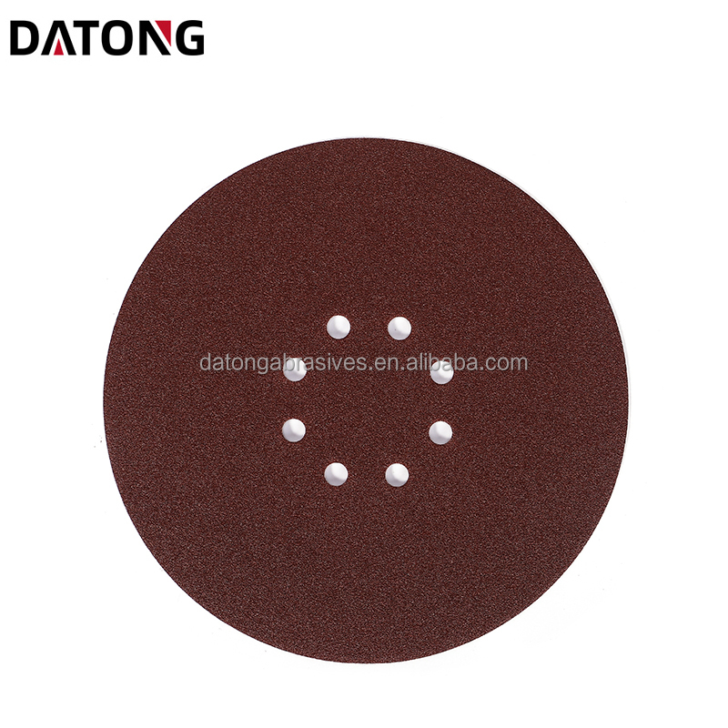 Datong wholesales High quality abrasives sand paper 5inch 8holes Grit 60 Round Ceramic purple Sanding Disc For Metal and Wood