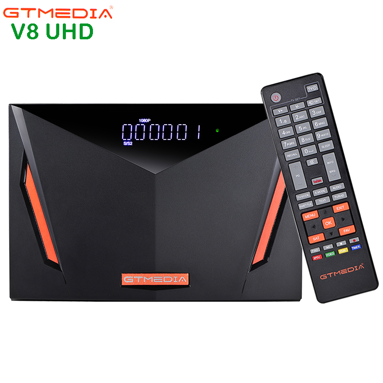 GTMEDIA V8 UHD-цифра спутниковый телевизионный ресивер DVB-S/S2/S2X Встроенный 2,4G, Wi-Fi, поддержка 4K PowerVu Biss Youtube Cccam Newcam Mgcam