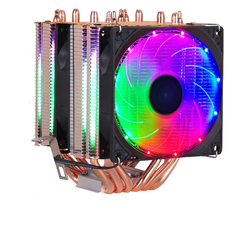 ZENFAST Tube Radiator CPU Cooler PC Radiator with Two Fans Cooler for Computer OEM ODM Dropshipping Cpu Fan