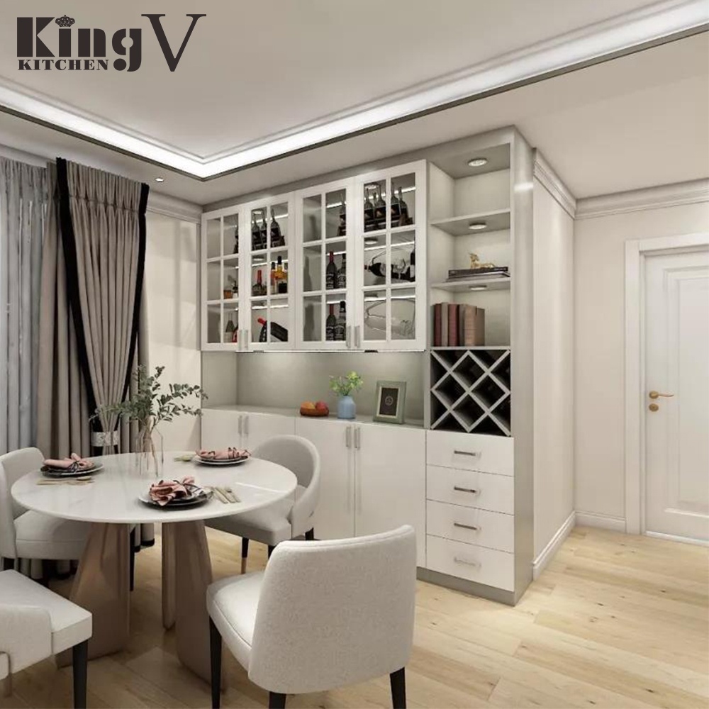 KINGV Горячая продажа и дешевая цена, современный сервант, шкаф для столовой, многофункциональный шкаф для столовой на заказ