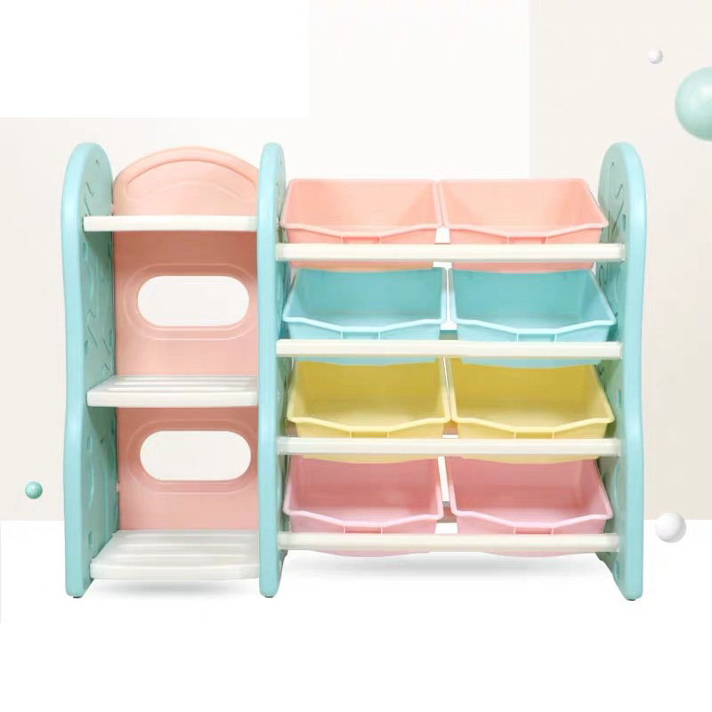 Kids Plastic bookshelf Daycare Center Toy Storage Furniture Children Plastic Furniture for sale