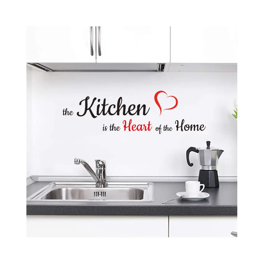 The kitchen is the heart of the home Custom Kitchen Dining Room Wall Decal Vinyl Home Decorative Wall Stickers