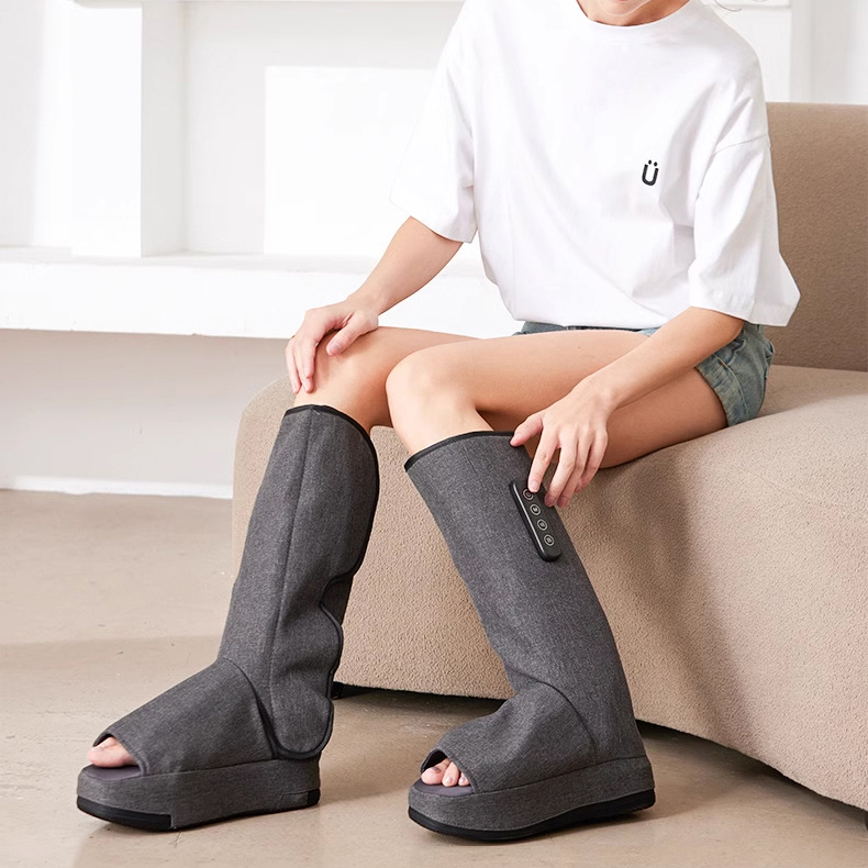 Leg And Foot Massager shoes With Heat Relief Calf Massager Boots With Airbags Wireless Air Pressure Calf Massager Boots