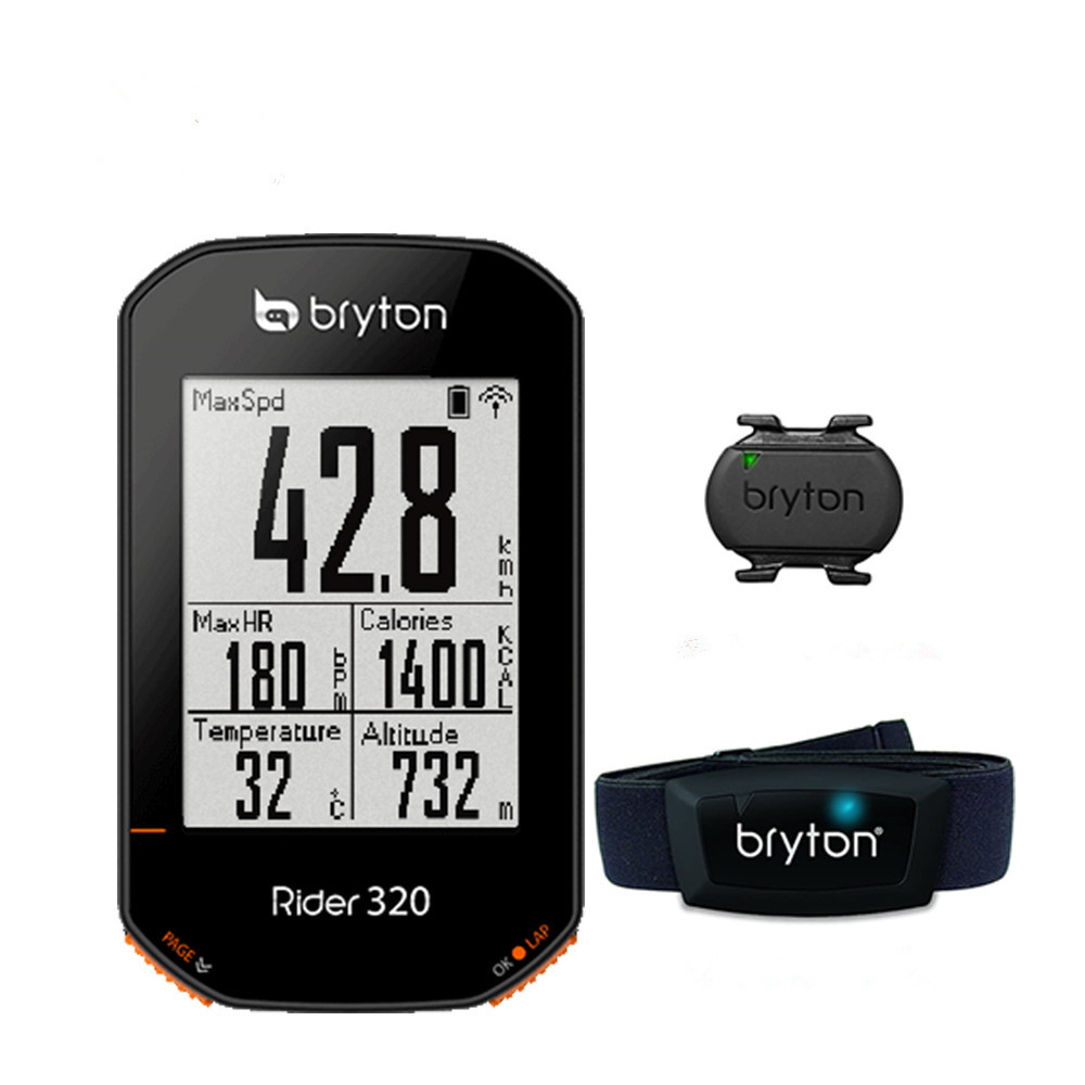 Велосипедный компьютер Bryton Rider 320T с GPS, измеритель скорости велосипеда, мобильное приложение для синхронизации, автоматическая подсветка, беспроводной Велосипедный одометр