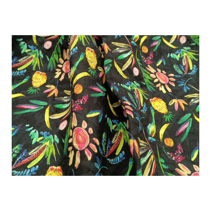Guaranteed Quality Unique Black Hand Block Linen Plain Printed Fabric