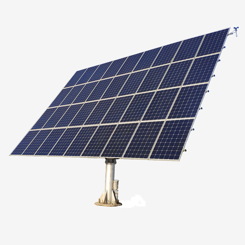 Adaptable anti-wind dual axis solar tracking bracket sun tracking automatically increase power efficiency