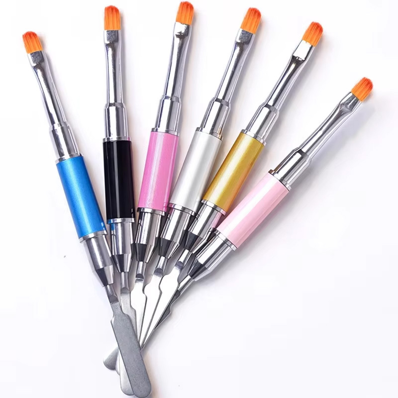 Professional Nail Art Pen Double Heads Nail Brush Handle Nail Art Manicure Tools High Quality Acrylic Brush