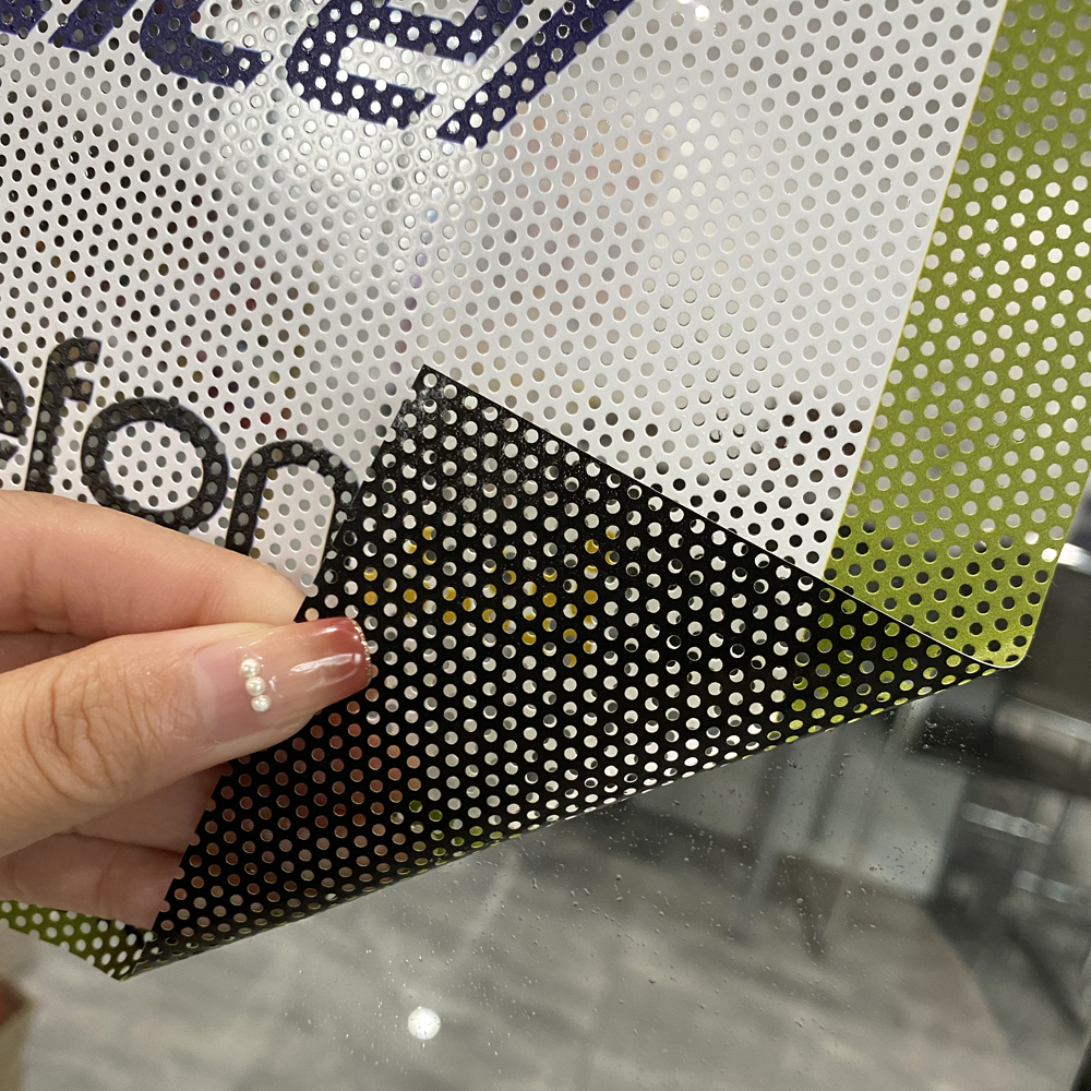 way vision vinyl window sticker One Way Vision Glass Sticker/PVC Self Adhesive Vinyl Window Screen