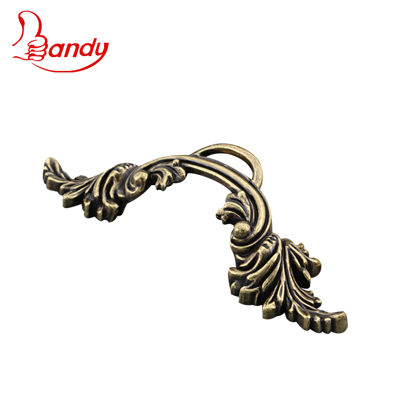 Foshan factory Classical antique items dirty AB AC color lion pattern design dresser cabinet wardrobe drawer handles Euro style