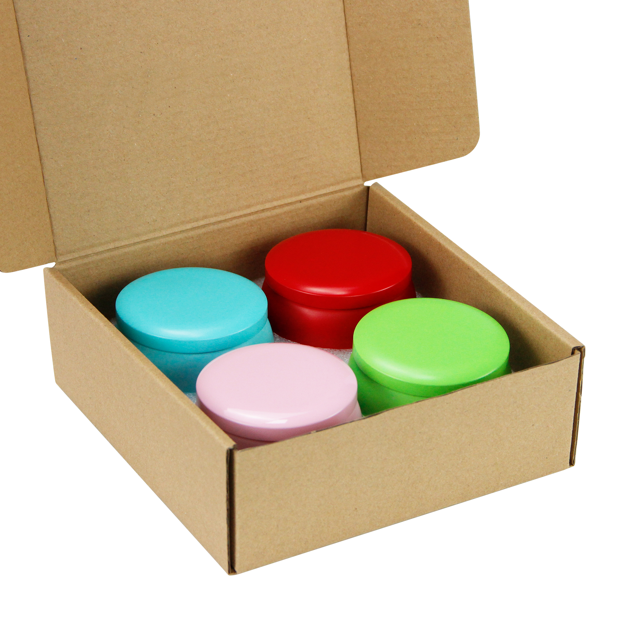 Wholesale 2 Oz 4 Oz 8 Oz Round Decorative Gift Empty Tin Can Jars Metal Candle MINI Tins