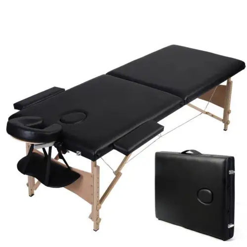 Portable wooden massage table folding bed sponge filling folding bed