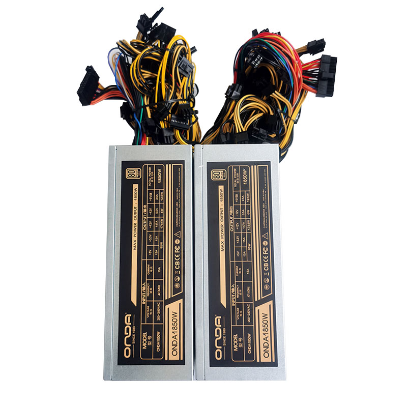 Блок питания ONDA PSU ATX 1600 Вт 1800 Вт 1850 Вт 2300 Вт 3500 Вт для графической карты gpu ONDA RIG корпус коробка корпус 1u 2u 4u pc psu