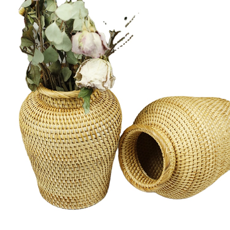 Best quality rattan vase water hyacinth multifunctional living room decoration