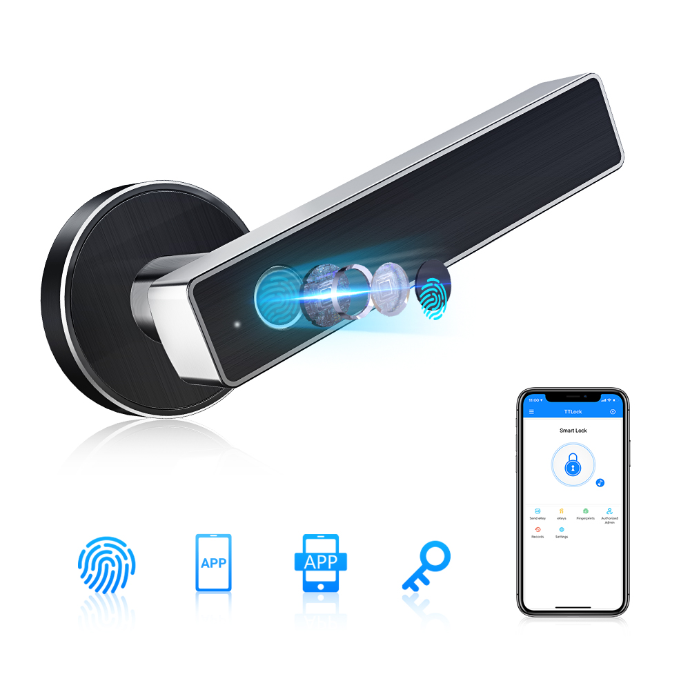 Умный дверной замок Liliwise Safety WiFi BLE APP с Биометрическим отпечатком пальца