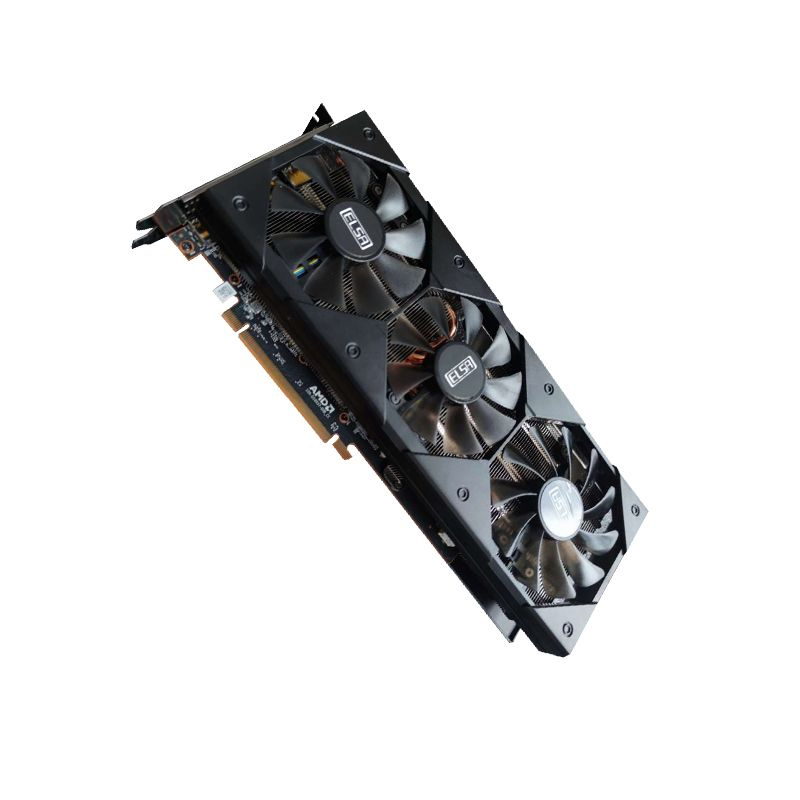 Игровая графическая карта VGA/Эльза, 256 бит, GDDR6 RX 5700XT, 8 ГБ, графический процессор для майнинга, 3 * DP, 1 * HDMI, 3 года гарантии, графический чипсет