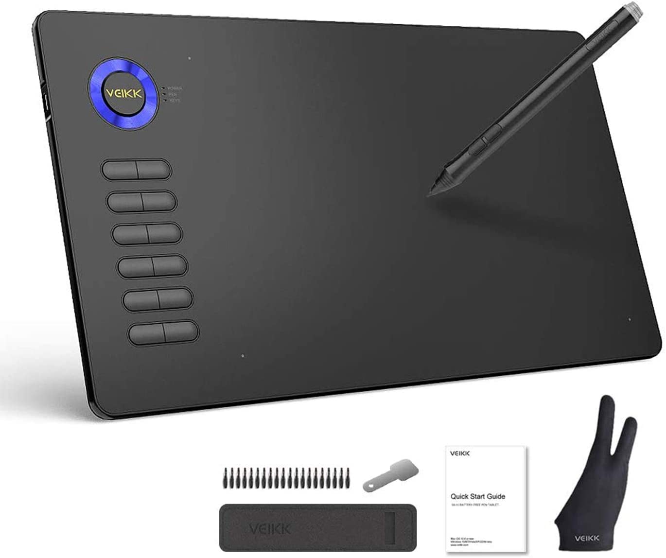 Высокое качество Veikk A15 10x6 дюймов 8192 уровни батарея-Бесплатная ручка для письма с ЖК-дисплеем-графический планшет для рисования для Windows,MAC и Android