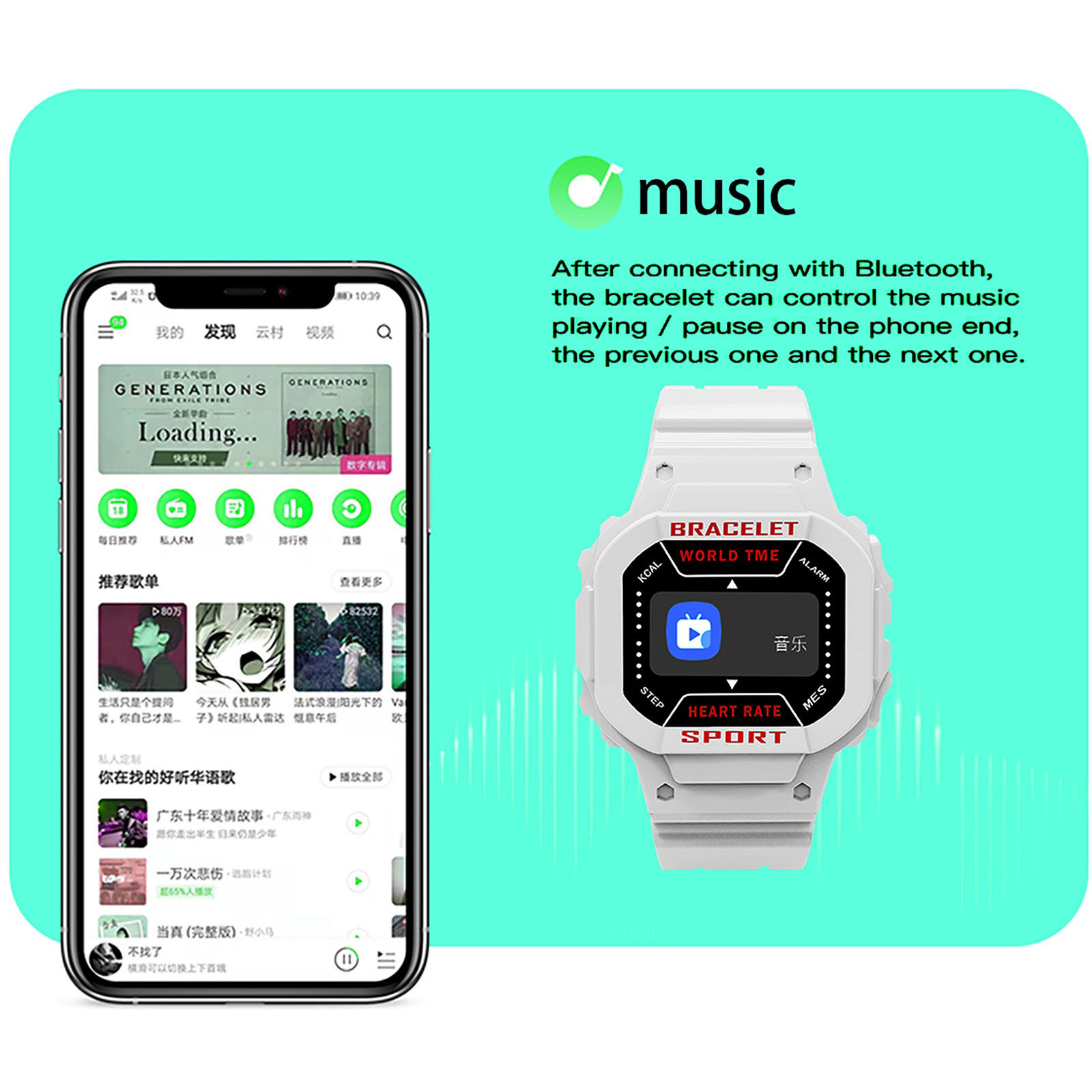 Trendy I3 Smart Band LED Display Heart Rate Monitor Waterproof Bracelet Activity Tracker Weather Forecast Smart Watch