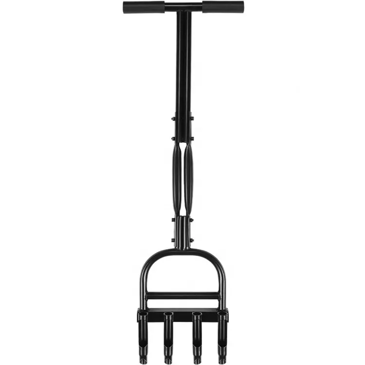 Lawn Coring Aerator Tool, Manual Plug Core Aerators & Clean Tool Yard Aeration Tools with 4 Hollow Slots for Garden Lawns/