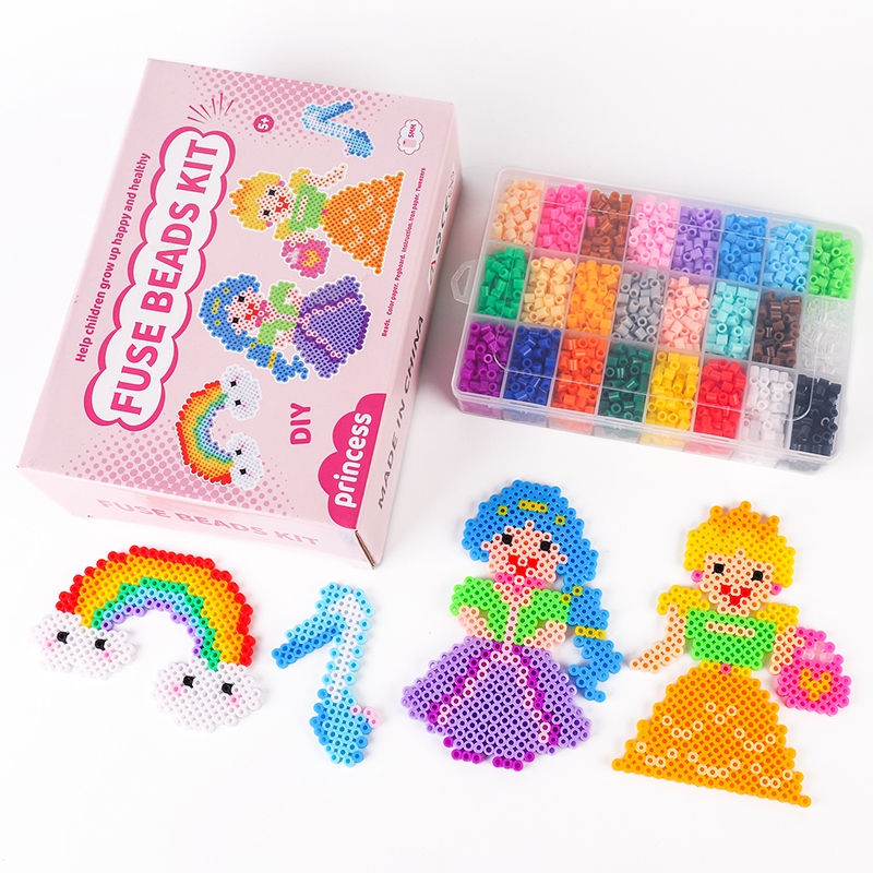Beads Arts And Craft Gifts Rainbow Colors Box Package Creative Perpler Hama Beads Iron Beads