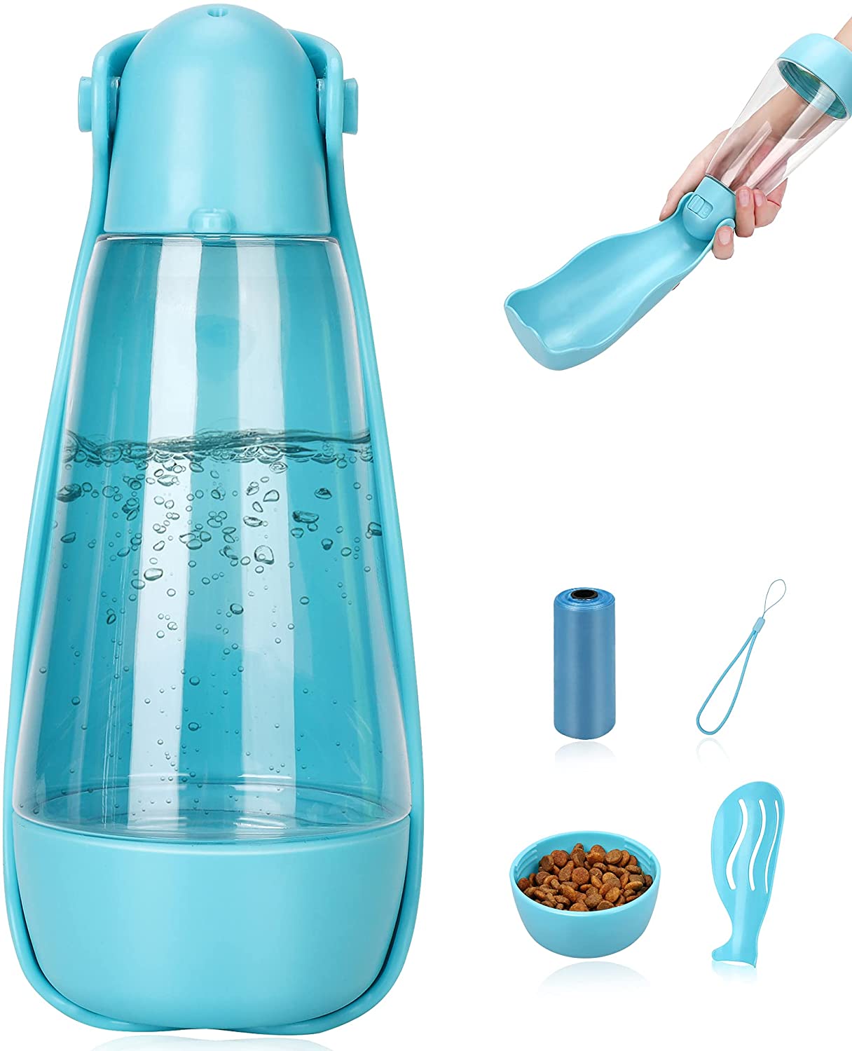 Dog Water Bottle Portable Foldable Water Dispenser for Outdoor Walking, Hiking and Travel Multifunction Lightweight Water Bottle