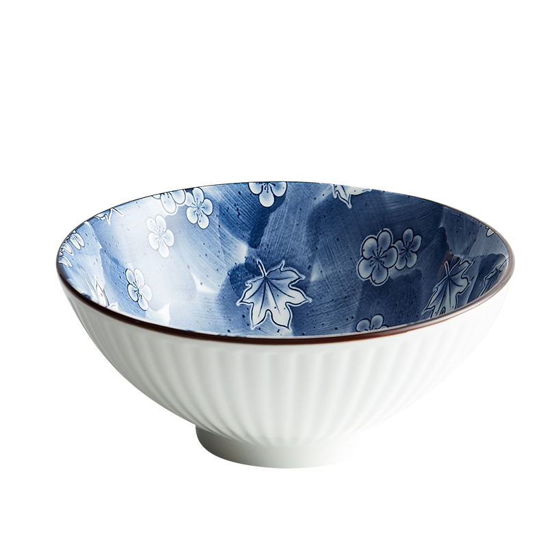 Japanese large size ceramic noodle bowl creative ceramic ramen bowl household large size noodle bowl creative tableware
