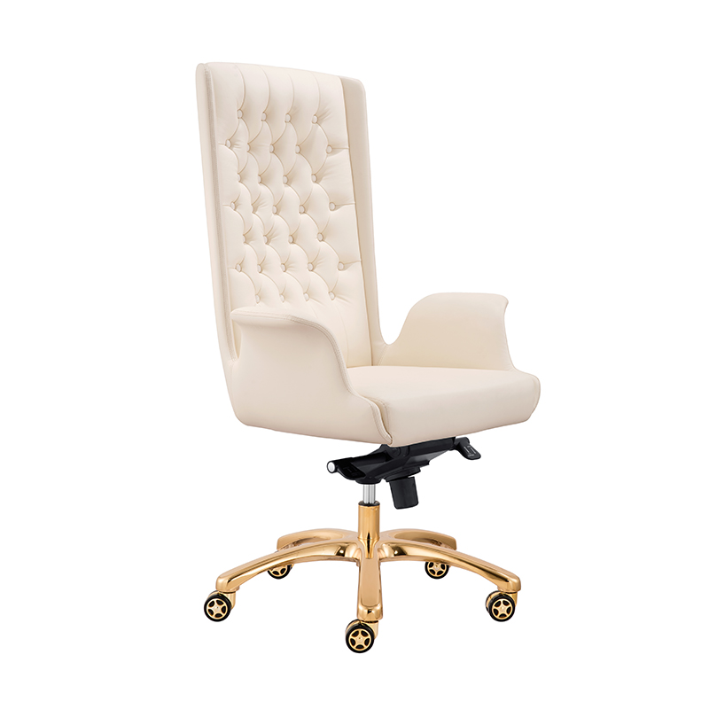 wholesale White Luxury comfortable adjustable swivel lift chairs directors leather office chair chairs office desk furniture