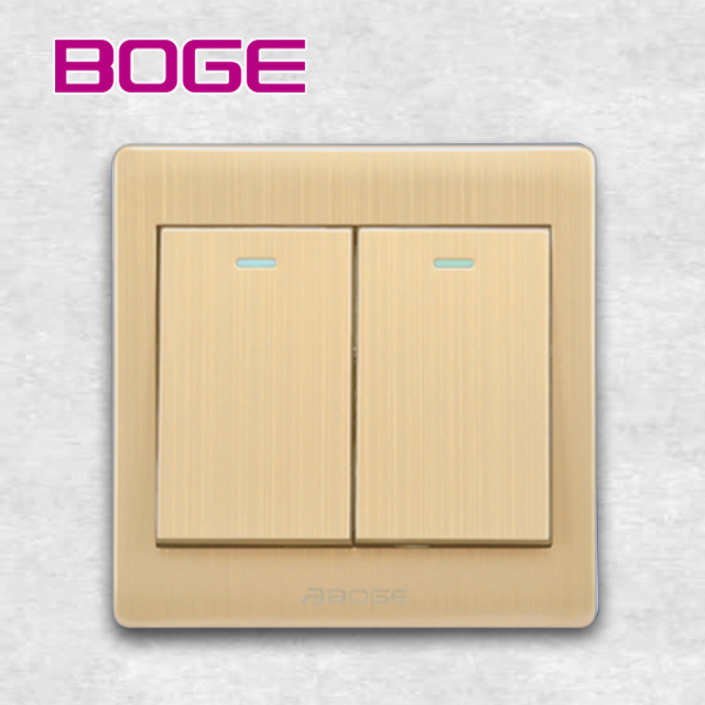 Современный настенный выключатель BOGE A9K Serie 2 Gang 1 Way Switch домашние электрические переключатели