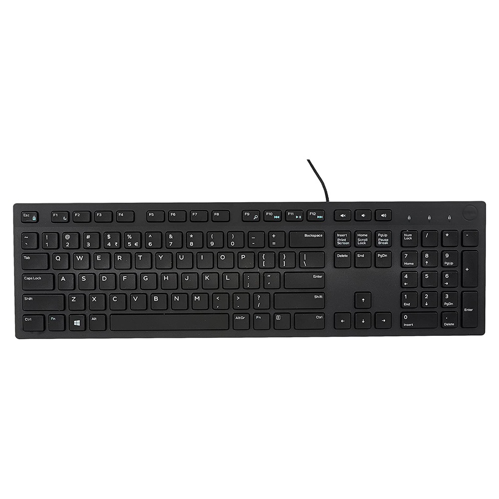 Оригинальная мультимедийная клавиатура Dell Kb216, английская, черная, проводная, Usb, настольная клавиатура