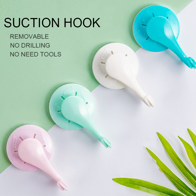 Vacuum Rubber Super Strong Suction Cup Hook Powerful Locking ABS Vacuum Suction Cup Keys Hanger Wall Display Hooks