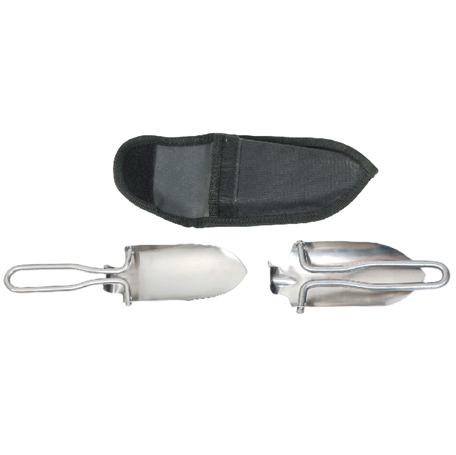 Lightweight Mini Stainless Steel Foldable Garden Trowel, Handy Camping Shovel for Gardening Potting Multi-Tool w/ Carrying Case