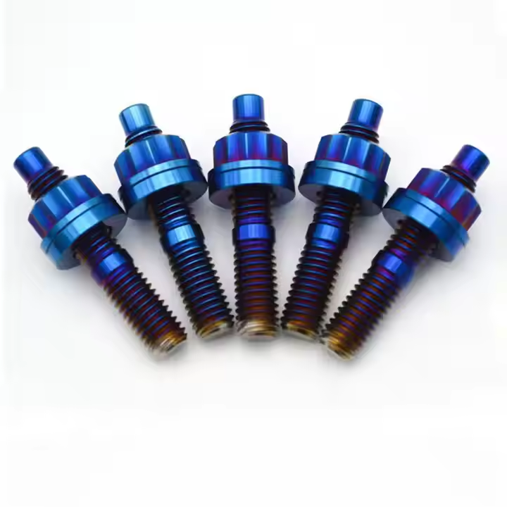 M8/M10 GR5 Titanium Exhaust Pipe Fastener Screws Double Stud Car Motorcycle Modification Special Double Head Screws