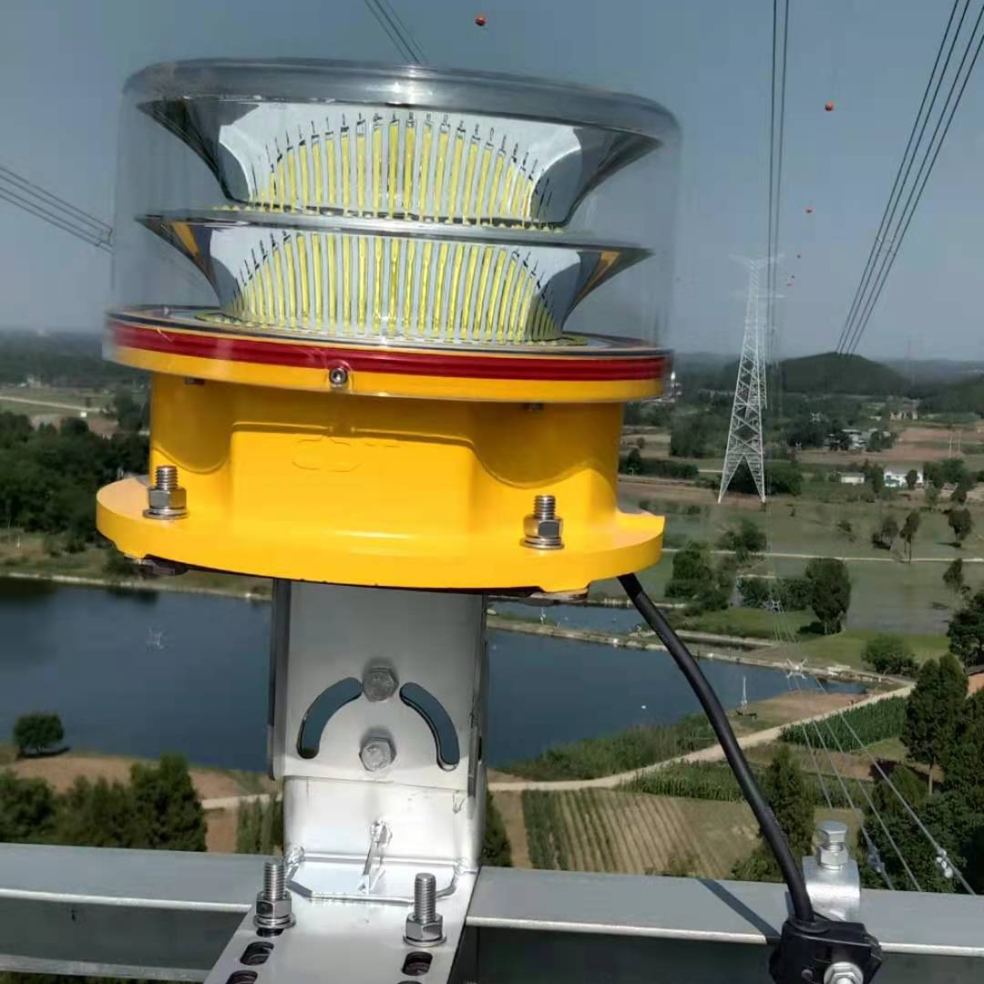 LED Aircraft Warning Light L865 Flashing White AC/DC Power Supply Medium Intensity Obstruction Telecommunication Tower Light