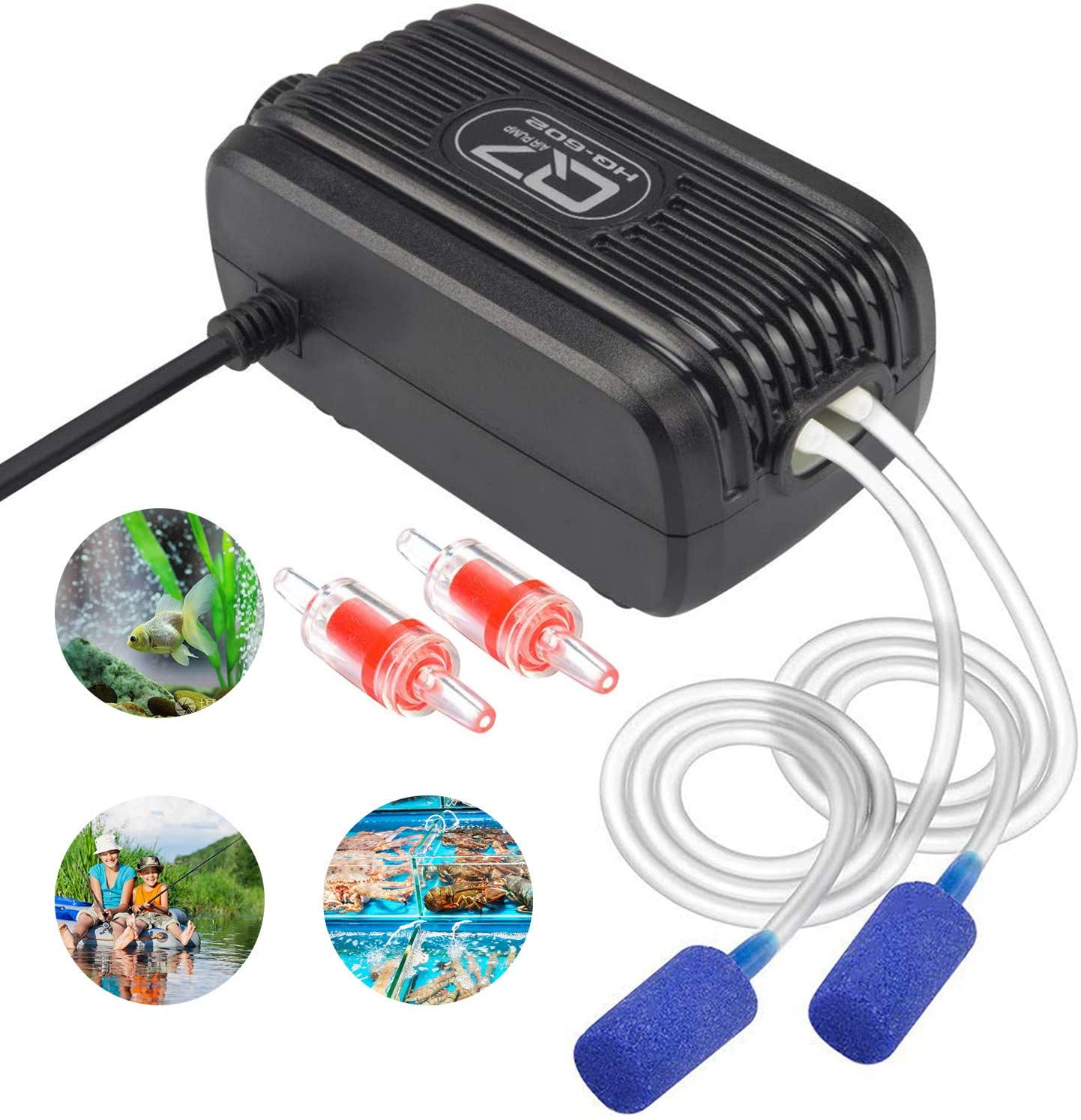 Rechargeable aquarium air pump equipments,volume 5L air-compressor parts fish tank